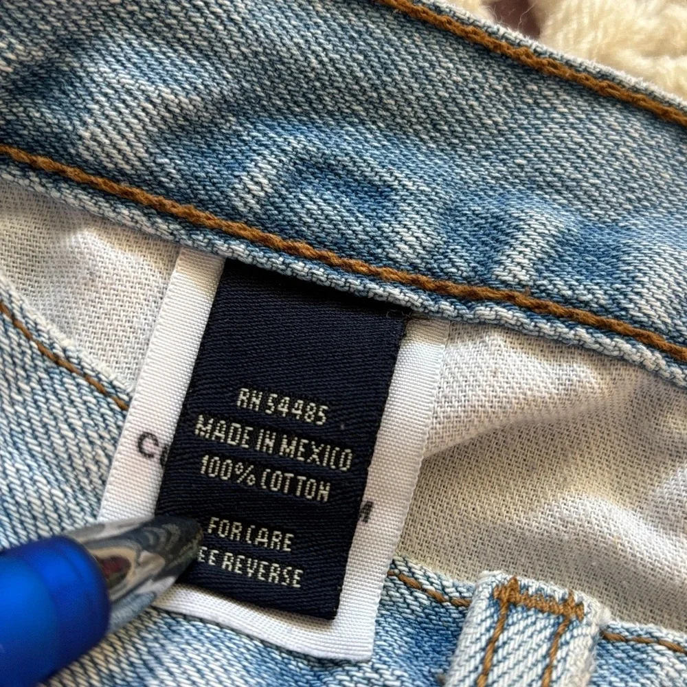 American Eagle Outfitters Distressed Bootcut Jeans Mid Rise Women's SZ6 W30 Blue